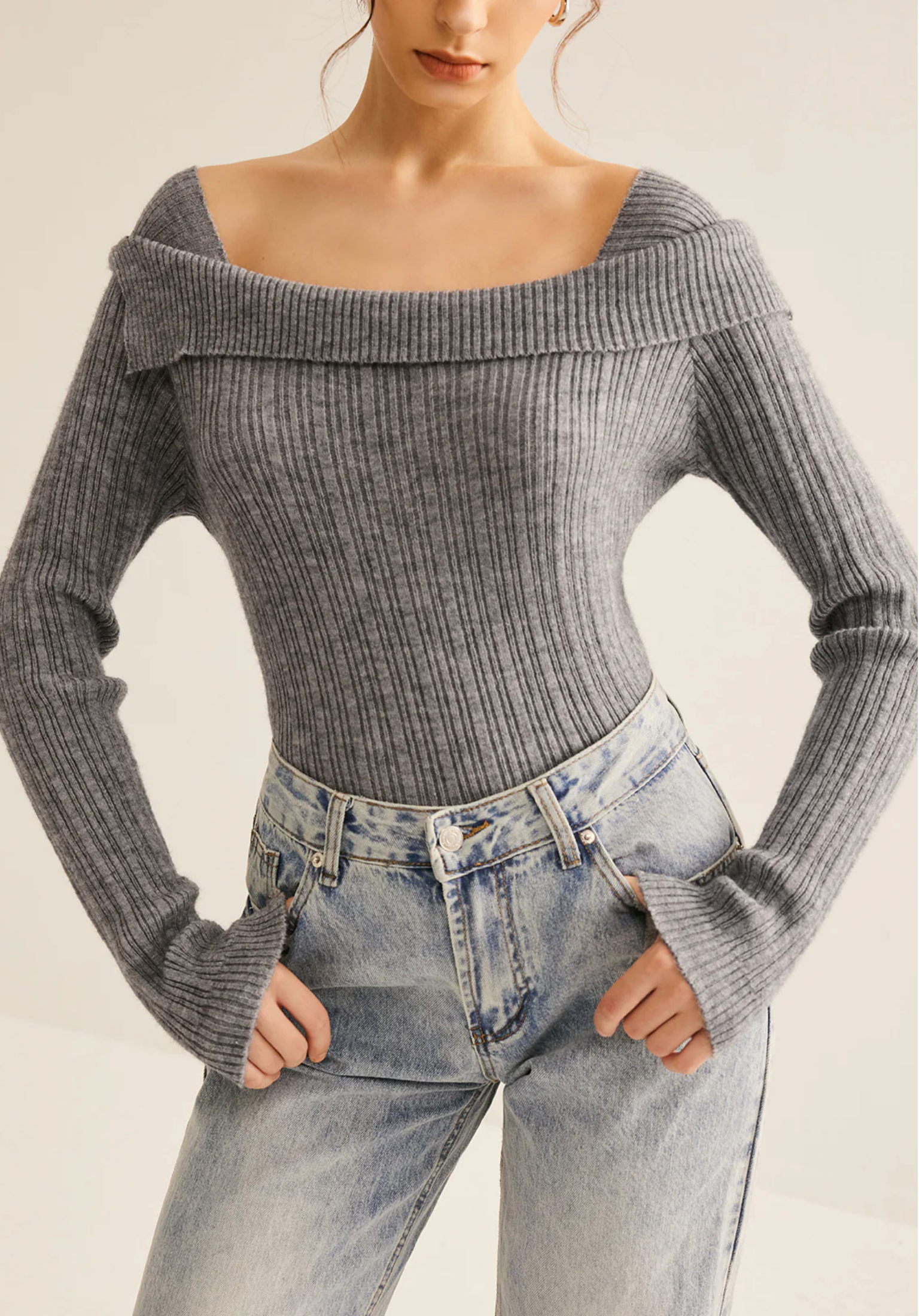 Ribbed Slim Sweater